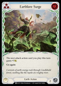 Earthlore Surge (Blue) (Rainbow Foil) - Tales of Aria - First (Common) [ELE-F-ELE139]