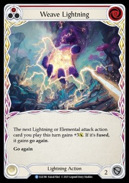 Weave Lightning (Red) (Rainbow Foil) - Tales of Aria - First (Rare) [ELE-F-ELE180]