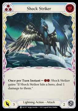 Shock Striker (Blue) (Rainbow Foil) - Tales of Aria - First (Common) [ELE-F-ELE197]