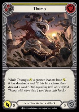 Thump (Yellow) (Rainbow Foil) - Tales of Aria - First (Common) [ELE-F-ELE210]