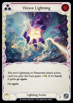 Weave Lightning (Red) (Rainbow Foil) - Tales of Aria - Unlimited (Rare) [ELE-U-ELE180]