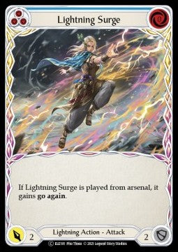 Lightning Surge (Blue) (Rainbow Foil) - Tales of Aria - Unlimited (Common) [ELE-U-ELE191]