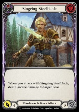Singeing Steelblade (Red) (Normal) - Tales of Aria - Unlimited (Common) [ELE-U-ELE230]