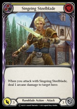 Singeing Steelblade (Yellow) (Normal) - Tales of Aria - Unlimited (Common) [ELE-U-ELE231]