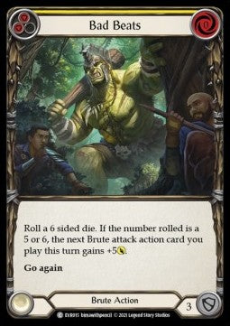 Bad Beats (Yellow) (Rainbow Foil) - Everfest - First (Common) [EVR-F-015]