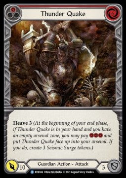 Thunder Quake (Red) (Rainbow Foil) - Everfest - First (Rare) [EVR-F-024]