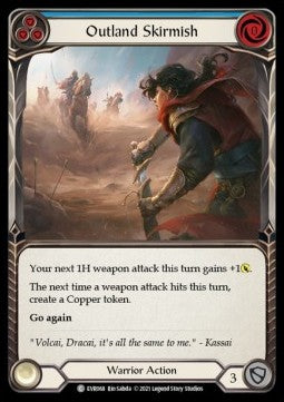 Outland Skirmish (Blue) (Rainbow Foil) - Everfest - First (Common) [EVR-F-068]