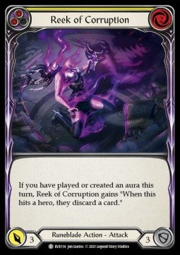 Reek of Corruption (Yellow) (Rainbow Foil) - Everfest - First (Common) [EVR-F-114]
