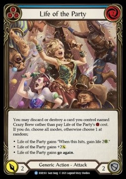 Life of the Party (Blue) (Rainbow Foil) - Everfest - First (Rare) [EVR-F-163]