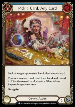Pick a Card, Any Card (Blue) (Regular) - Everfest - First (Rare) [EVR-F-169]