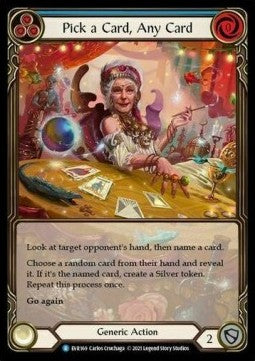 Pick a Card, Any Card (Blue) (Extended Art Rainbow Foil) - Everfest - First (Rare) [EVR-F-169]