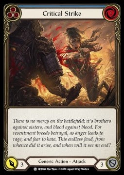 Critical Strike (Blue) (Rainbow Foil) - Uprising (Common) [UPR-208]