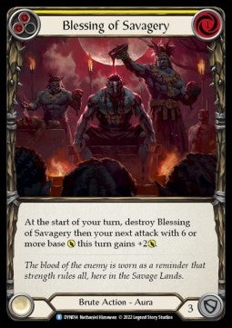 Blessing of Savagery (Yellow) (Regular) - Dynasty (Rare) [DYN-014]