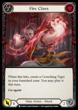 Flex Claws (Red) (Rainbow Foil) - Dynasty (Rare) [DYN-050]