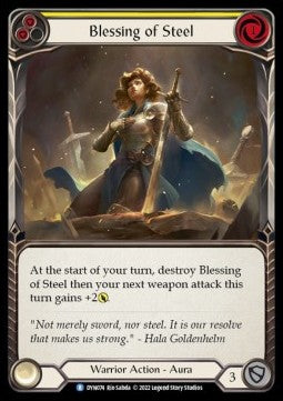 Blessing of Steel (Yellow) (Rainbow Foil) - Dynasty (Rare) [DYN-074]