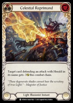 Celestial Reprimand (Red) (Rainbow Foil) - Dusk till Dawn (Common) [DTD-038]