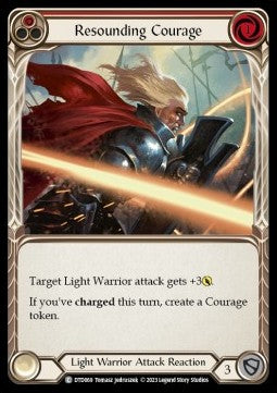 Resounding Courage (Red) (Rainbow Foil) - Dusk till Dawn (Common) [DTD-069]