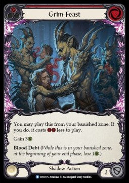 Grim Feast (Red) (Rainbow Foil) - Dusk till Dawn (Rare) [DTD-175]
