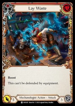Lay Waste (Red) (Rainbow Foil) - Bright Lights (Common) [EVO-207]