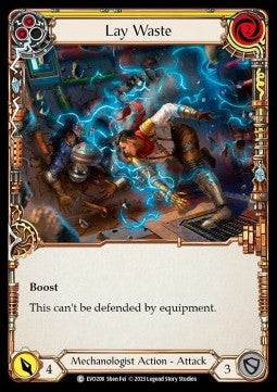 Lay Waste (Yellow) (Rainbow Foil) - Bright Lights (Common) [EVO-208]