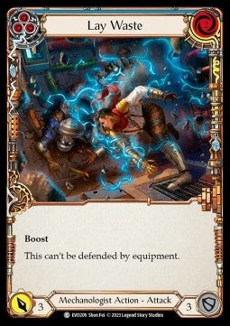 Lay Waste (Blue) (Rainbow Foil) - Bright Lights (Common) [EVO-209]