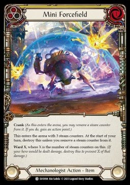 Mini Forcefield (Yellow) (Rainbow Foil) - Bright Lights (Common) [EVO-094]