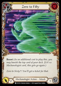 Zero to Fifty (Yellow) (Rainbow Foil) - Bright Lights (Common) [EVO-163]