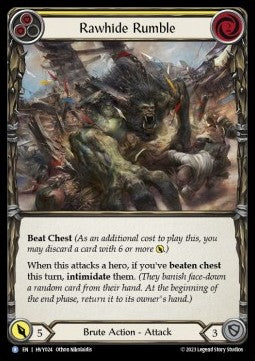 Rawhide Rumble (Yellow) (Rainbow Foil) - Heavy Hitters (Rare) [HVY-024]