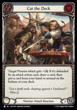 Cut the Deck (Blue) (Rainbow Foil) - Heavy Hitters (Rare) [HVY-108]