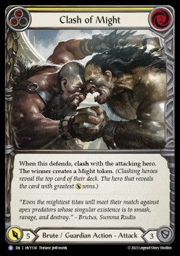 Clash of Might (Yellow) (Regular) - Heavy Hitters (Rare) [HVY-138]