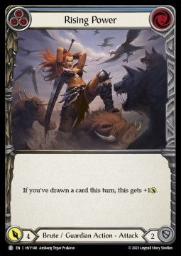 Rising Power (Blue) (Rainbow Foil) - Heavy Hitters (Common) [HVY-148]