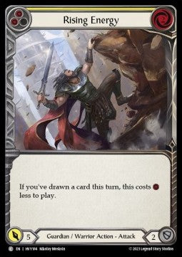 Rising Energy (Yellow) (Rainbow Foil) - Heavy Hitters (Common) [HVY-184]