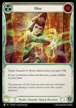 Hiss (Red) (Rainbow Foil) - Part the Mistveil (Common) [MST-014]