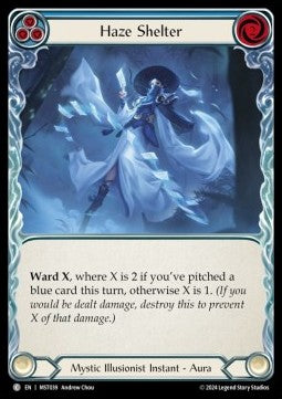Haze Shelter (Blue) (Rainbow Foil) - Part the Mistveil (Common) [MST-039]