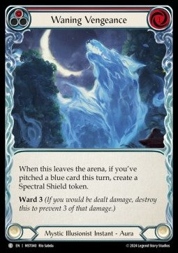 Waning Vengeance (Red) (Rainbow Foil) - Part the Mistveil (Common) [MST-040]