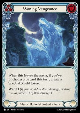 Waning Vengeance (Blue) (Rainbow Foil) - Part the Mistveil (Common) [MST-042]