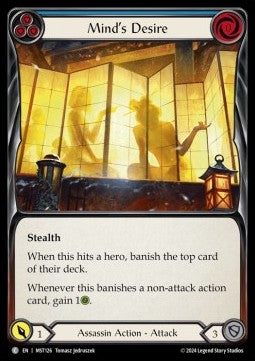 Mind's Desire (Blue) (Rainbow Foil) - Part the Mistveil (Common) [MST-126]