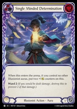 Single Minded Determination (Yellow) (Rainbow Foil) - Part the Mistveil (Common) [MST-147]