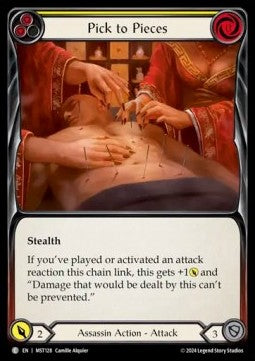 Pick to Pieces (Yellow) (Rainbow Foil) - Part the Mistveil (Common) [MST-128]