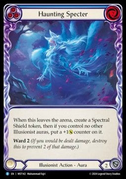 Haunting Specter (Blue) (Rainbow Foil) - Part the Mistveil (Rare) [MST-142]