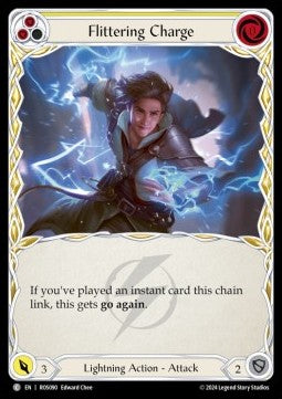 Flittering Charge (Yellow) (Rainbow Foil) - Rosetta (Common) [ROS-090]