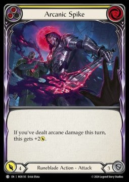 Arcanic Spike (Yellow) (Rainbow Foil) - Rosetta (Common) [ROS-135]