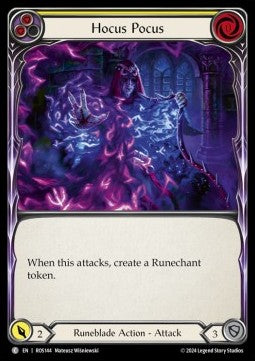Hocus Pocus (Yellow) (Rainbow Foil) - Rosetta (Common) [ROS-144]