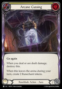 Arcane Cussing (Yellow) (Rainbow Foil) - Rosetta (Common) [ROS-153]
