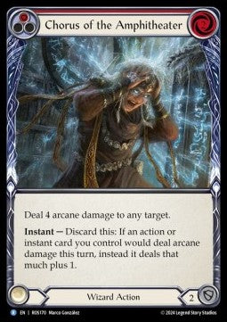 Chorus of the Amphitheater (Red) (Rainbow Foil) - Rosetta (Rare) [ROS-170]