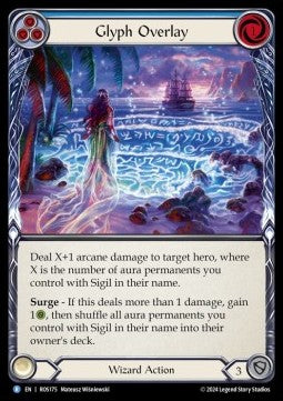 Glyph Overlay (Blue) (Rainbow Foil) - Rosetta (Rare) [ROS-175]