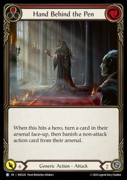 Hand Behind the Pen (Rainbow Foil) - Rosetta (Rare) [ROS-220]