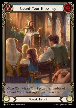 Count Your Blessings (Blue) (Extended Art Rainbow Foil) - LGS Promos (Promo) [LGS-359]