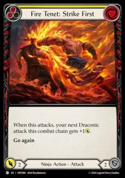 Fire Tenet: Strike First (Yellow) (Regular) - The Hunted (Common) [HNT-084]