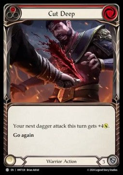 Cut Deep (Red) (Rainbow Foil) - The Hunted (Common) [HNT-128]